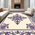 Elegant Floral Scroll Work Design Rug