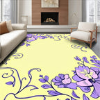 Art Nouveau Floral Vine Pattern Rug