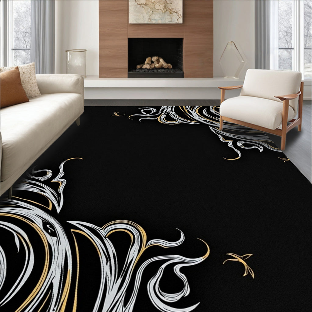 Elegant Swirling Pattern Rug