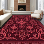Ornate Floral Vine Pattern Rug