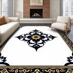 Elegant Floral And Bordered Design Rug