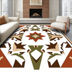 Abstract Geometric Earth Tones Rug