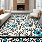 Floral Butterfly Garden Pattern Rug