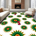 Emerald Starburst Ribbon Medallion Rug