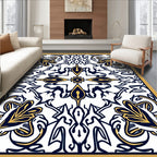 Navajo Inspired Floral Symmetry Rug