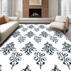 Classic Damask Scroll Pattern Rug
