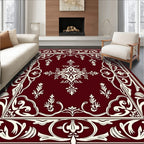 Vintage Floral Medallion Patterned Rug