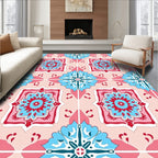 Vintage Floral Medallion Pink Rug