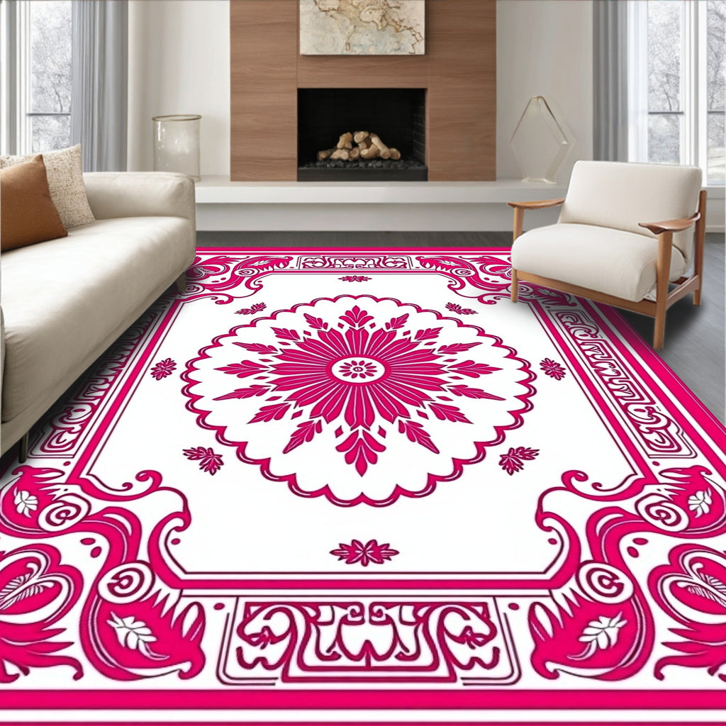 Exotic Floral Medallion Design Rug