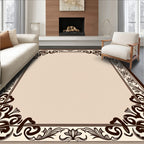 Classic Floral Scroll Scrollwork Design Rug