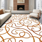 Warm Tones Swirl Pattern Rug