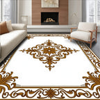 Ornate Floral Scrollwork Centerpiece Rug