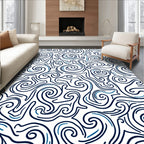 Abstract Swirl Lines Pattern Rug