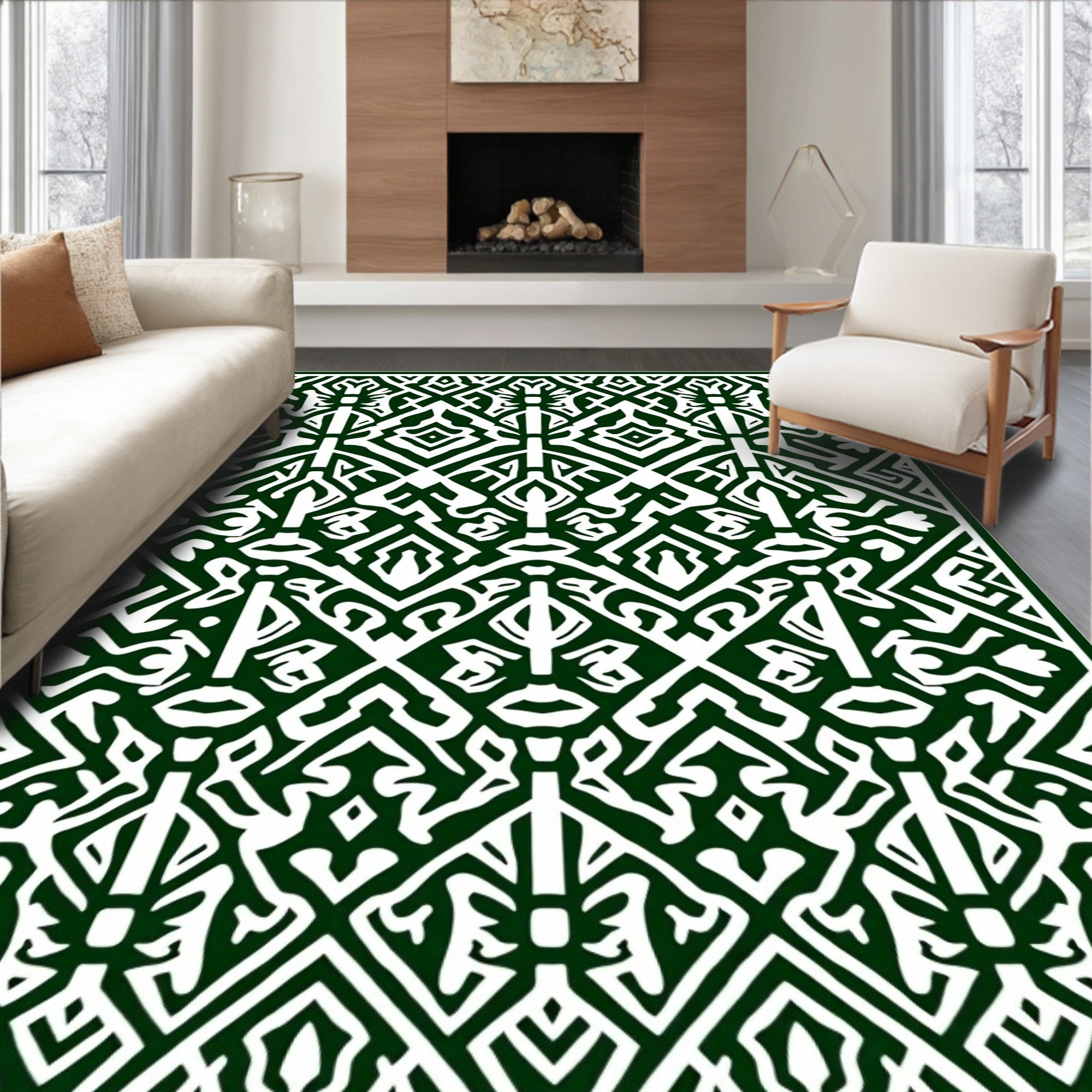 Intricate Abstract Stylized Pattern Rug