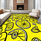 Whimsical Citrus Slice Pattern Rug