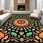 Vibrant Floral Mandala Pattern Rug