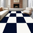 Bold Checkered In Navy and White Rug