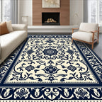 Ornate Floral Damask Pattern Rug