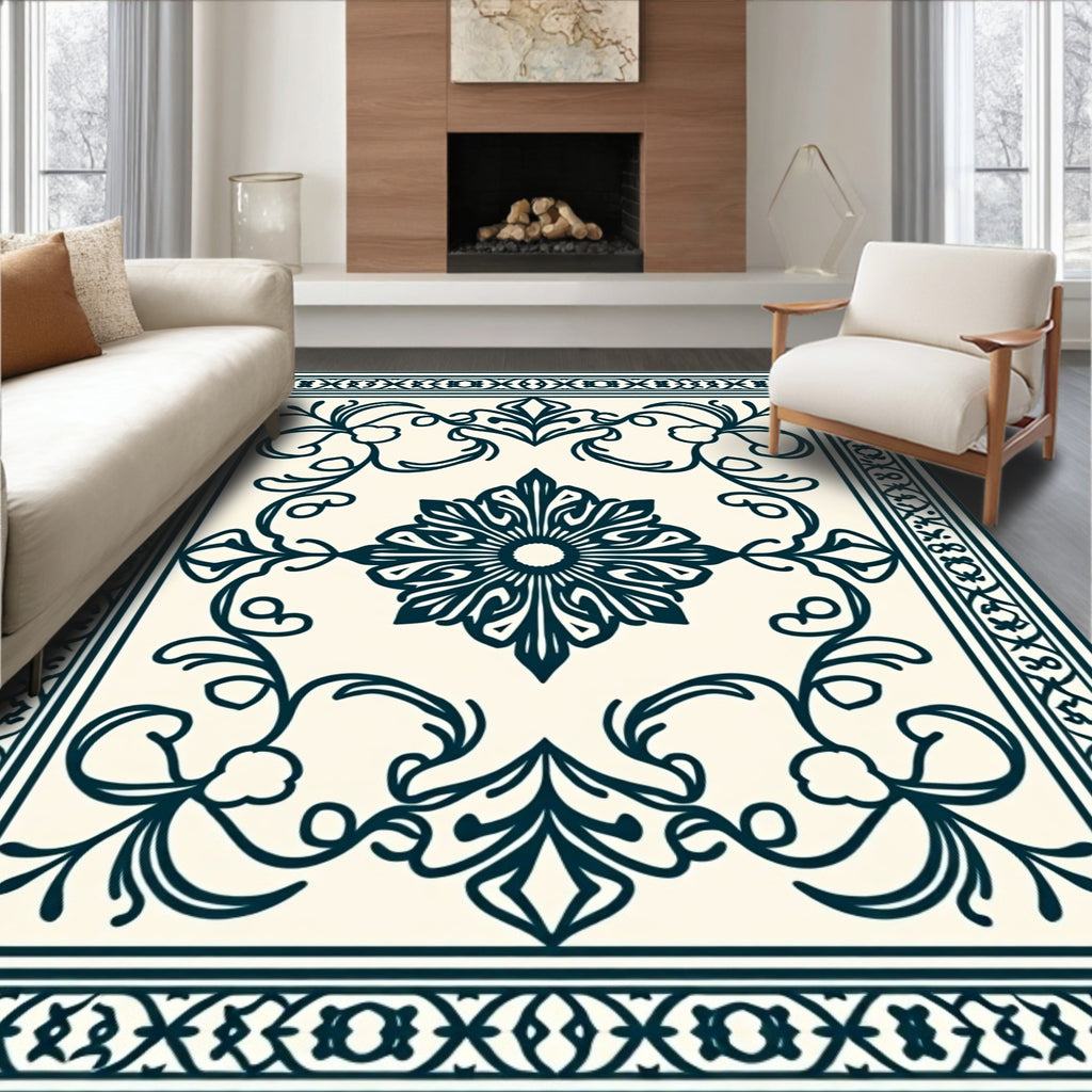 Classic Floral And Border Design Rug