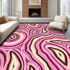 Pink Swirl Agate Pattern Rug