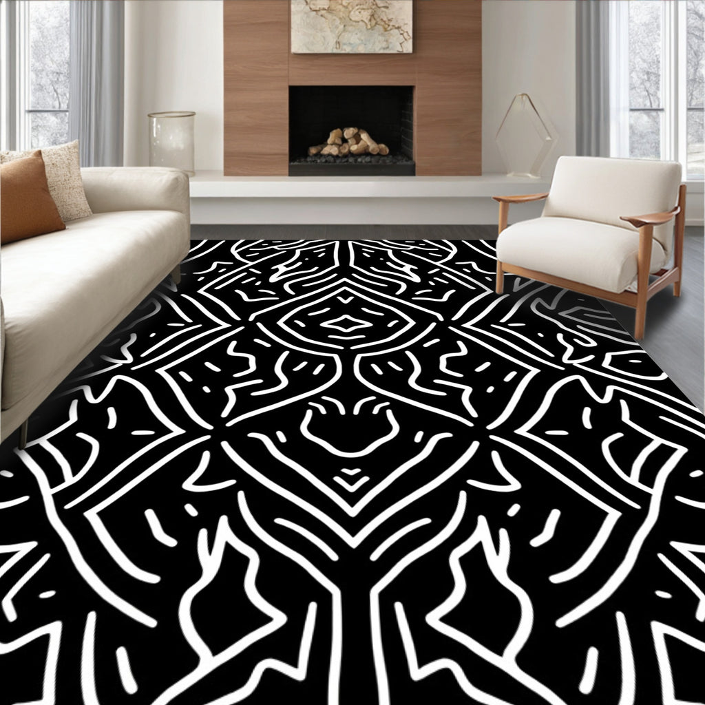 Geometric Organic Abstract Design Rug