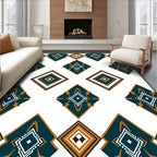 Bold Geometric Diamond Pattern Rug