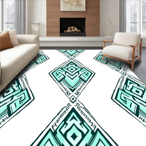 Art Deco Diamond Shapes Pattern Rug