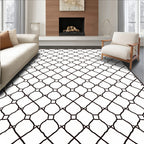 Interlocking Diamond Lattice Pattern Rug