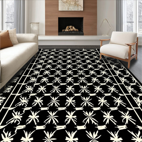 Abstract Starburst Patterned Textile Rug