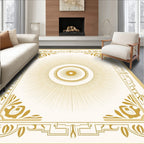 Ornate Sunburst Geometric Frame Rug