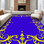 Royal Blue Golden Acanthus Border Rug