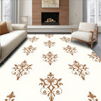 Classic Damask Floral Repeat Pattern Rug
