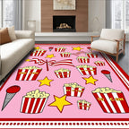 Popcorn Stars Playful Pattern Rug