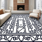 Abstract Line Art Geometric Rug Design Rug