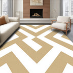 Geometric Zigzag Cream Gold Rug