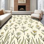 Whimsical Floral Meadow Pattern Rug