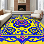 Bold Floral Medallion Bright Pattern Rug