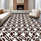 Abstract Geometric Block Pattern Rug