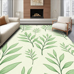 Green Leaf Branch Pattern Design Rug