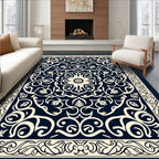 Intricate Floral Inlay Pattern Rug