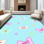 Cute Bows Hearts Pattern Rug