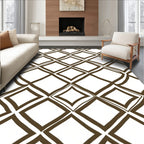 Brown Diamond Line Pattern Rug