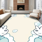 Cute Bunny Cloud Pattern Design Rug