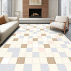 Checkerboard Pattern Modern Pastel Squares Rug