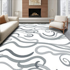 Flowing Wave Pattern with Subtle Swirls Rug