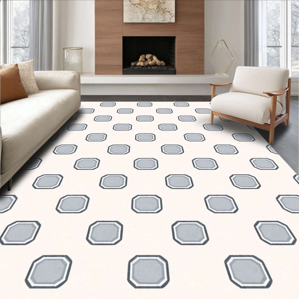 Geometric Octagon Pattern Design Rug
