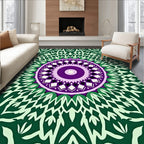 Intricate Floral Mandala Pattern Design Rug