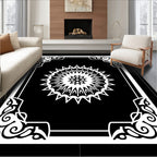 Ornate Geometric Sunburst Design Rug