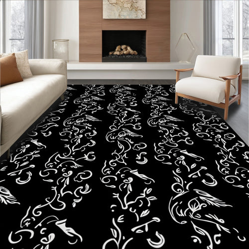 Birds And Vines Whimsical Design Rug