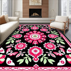 Vibrant Floral Pattern Accent Rug